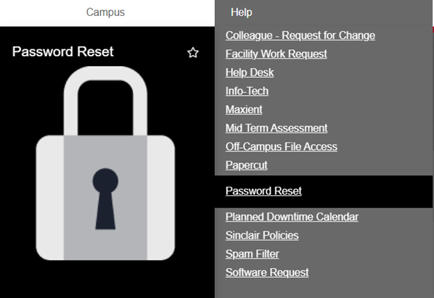 Password Resent Screenshot from my.sinclair